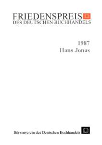 1987 Hans Jonas