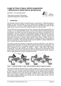 Larger air lines in HV suspensions – differences in wheel and air spring forces