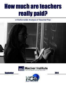 How much are teachers really paid? A Nationwide Analysis of Teacher Pay September