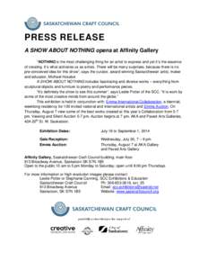 Microsoft Word - A SHOW ABOUT NOTHING - SCC PRESS RELEASE