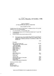 No. S276, Thursday 24 October, 1996  MlLK AUTHORITY OF THE AUSTRALIAN CAPITAL TERRITORY MlLK AUTHORITY ACT 1971 The M~lkAuthor~tyof the Australran Cap~talTerritory, ~npursuance of Sectlon 16A of the Mrlk