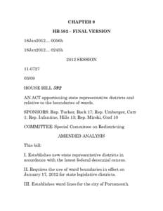 CHAPTER 9 HB 592 – FINAL VERSION 18Jan2012… 0056h 18Jan2012… 0245h 2012 SESSION[removed]