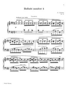 1  Ballade number 4 F. Chopin Op. 52