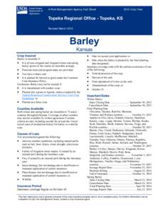 Barley Crop Insurance in Kansas