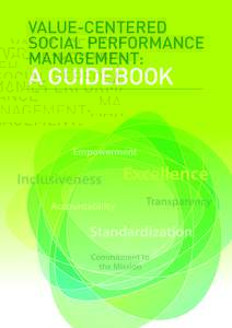 Value-Centered Social Performance Management: A Guidebook
