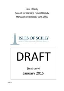Isles of Scilly Area of Outstanding Natural Beauty Management Strategy[removed]DRAFT (text only)