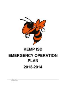 KEMP ISD EMERGENCY OPERATION PLAN[removed][removed]