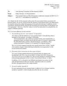 6JSC/BL/19/ALA response August 27, 2014 page 1 of 5    To: