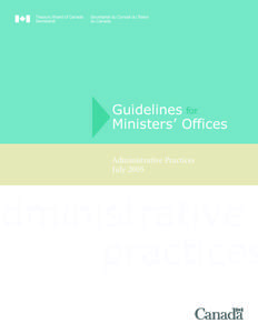 Guidelines for Ministers' Offices