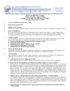 Local Agency Formation Commission of Napa County Subdivision of the State of California We Manage Government Boundaries, Evaluate Municipal Services, and Protect Agriculture Brian J. Kelly, Chair Joan Bennett, Vice Chair