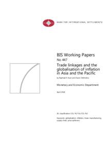 Trade linkages and the globalisation of inflation in Asia and the Pacific