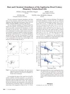 Dust and Chemical Abundances of the Sagittarius Dwarf Galaxy Planetary Nebula Hen2-436 OTSUKA, Masaaki, MEIXNER, Margaret 