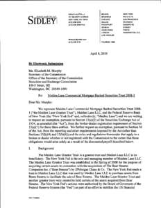 Incoming Letter: Maiden Lane Commercial Mortgage Backed Securities Trust[removed]