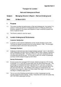 Board Report Template for TfL Meetings
