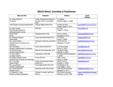 Wheeling Community Consolidated School District 21 / Palos Heights School District 128 / Belleville /  Illinois / Paderborn / Illinois