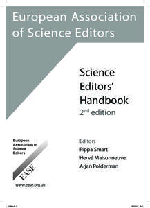 European Association of Science Editors Science Editors’ Handbook 2nd edition