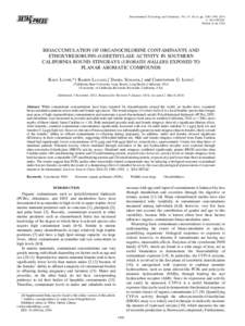 Bioaccumulation of organochlorine contaminants and ethoxyresorufinodeethylase activity in southern California round stingrays (Urobatis halleri) exposed to planar aromatic compounds