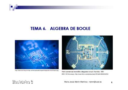 TEMA 6. ALGEBRA DE BOOLE  http://www.tech-faq.com/wp-content/uploads/images/integrated-circuit-layout.jpg