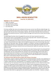NHILL ANSON NEWSLETTER Issue No[removed]‐04‐2011 Highlights in this newsletter: • • •