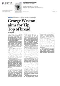 George Weston Foods / George Weston / Associated British Foods / Bread / Goodman Fielder / Reeves / Weston / Weston family / Food and drink / Cuisine