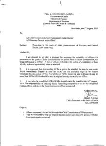2004 BATCH IRS(C&CE) OFFICERS Commissionerate wise details of pending ACRs/APARS 1. Chief Commissionerate of Customs, Mumbai-III Name of the officer(S/Sh) Arti Saxena