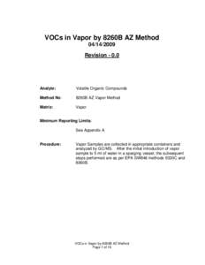 Microsoft Word - 8260B AZ Vapor Method[removed]doc