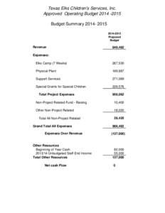 TECSI[removed]Budget Summary.xls