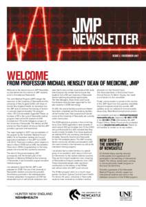 JMP  NEWSLETTER ISSUE 2 / dECEMBER[removed]Welcome