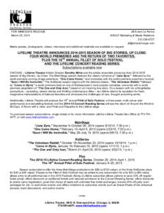 FOR IMMEDIATE RELEASE March 25, 2014 Jill Evans La Penna SHOUT Marketing & Media Relations