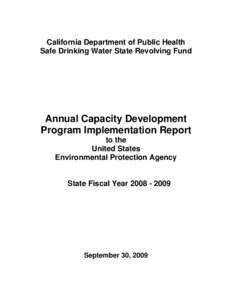 Safe Drinking Water Act / National Rural Water Association / United States / Government / Health / Water supply and sanitation in the United States / California Department of Public Health / State Revolving Fund