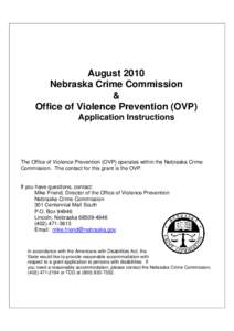 2010 OVP Application Instructions