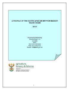 A PROFILE OF THE SOUTH AFRICAN MUTTON MARKET VALUE CHAIN 2010