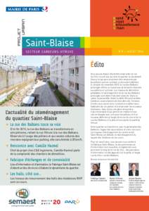 PROJET  URBAIN Saint-Blaise SECTEUR CARDEURS-VITRUVE