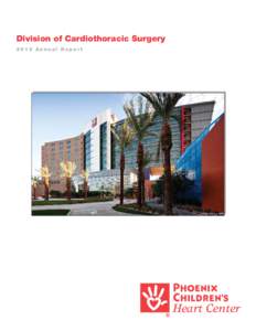 Division of Cardiothoracic Surgery 2013 Annual Report Heart Center  About the Cardiothoracic Surgery Division