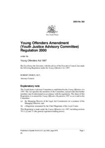 2000 No 382  New South Wales Young Offenders Amendment (Youth Justice Advisory Committee)