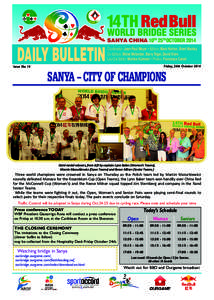 SANYA CHINA 10TH 25TH OCTOBERDAILY BULLETIN Issue No. 14