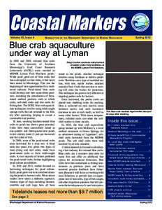 Coastal Markers Volume 15, issue 4 NewsLeTTeR  oF THe