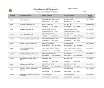 Alabama Department Of Transportation  DATE: [removed]PAGE: 1