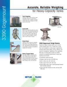 3390 Gagemount  Accurate, Reliable Weighing for Heavy-Capacity Tanks Tank Weighing Gagemount weigh modules offer the rugged