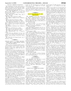 September 6, 2000  SPECIAL ORDERS GRANTED By unanimous consent, permission to address the House, following the legis­ lative program and any special orders