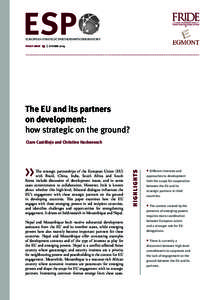 The EU and its partners on development: how strategic on the ground?