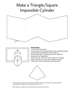 Make a Triangle/Square Impossible Cylinder ✃ Instructions