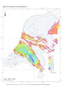 Map 10: Thickness of the Altena Group  Geological Atlas of the Subsurface of the Netherlands – onshore Structural configuration, geological evolution and palaeogeography