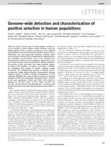 Population genetics / Biological databases / Genetic genealogy / Classical genetics / International HapMap Project / Single-nucleotide polymorphism / Human genetic variation / Haplotype / Pardis Sabeti / Genetics / Biology / Philosophy of biology