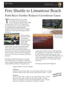 Park News  National Park Service U.S. Department of the Interior  Free Shuttle to Limantour Beach