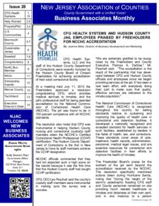 NEW JERSEY ASSOCIATION of COUNTIES  Issue 28 CFG Health Systems