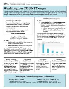 WIC / Government / United States / Child nutrition programs / Supplemental Nutrition Assistance Program / School Breakfast Program / Nutrition Education / Summer Food Service Program / Medicaid / United States Department of Agriculture / Federal assistance in the United States / Economy of the United States