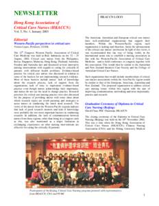 NEWSLETTER  HKACCN LOGO Hong Kong Association of Critical Care Nurses (HKACCN)