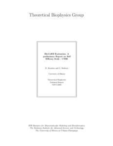 Theoretical Biophysics Group  BioCoRE Evaluation: A preliminary Report on Self Efficacy Scale - CTSE