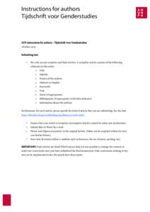 Microsoft Word - Author Instructions Tijdschrift voor Genderstudies